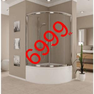 90 x 90 Oval küvet üstü Temper Cam 5mm